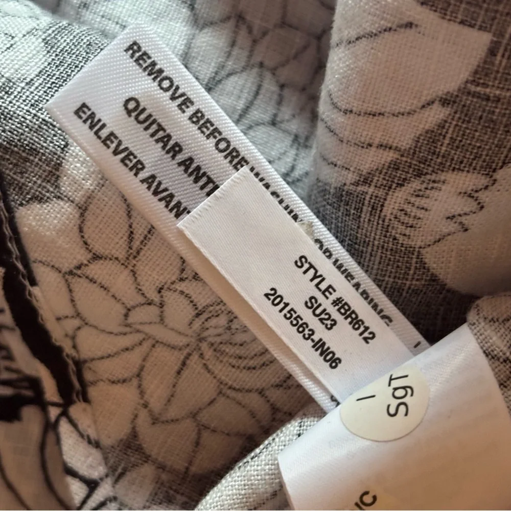 J. Crew Black and White Floral Halter Camisole